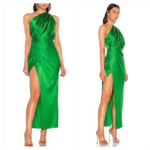 the sei Dresses & Skirts - The Sei Asymmetrical Draped Dress in Kelly Green
